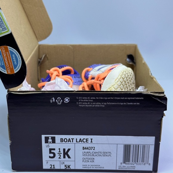 Adidas Kids Boat Lace I Sz 5 1/2 - Picture 5 of 5